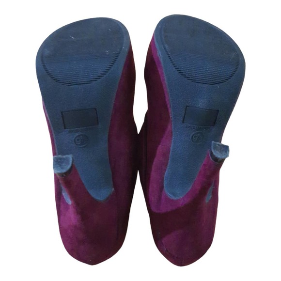 Mossimo Womens Vira Burgandy Suede 5 Inch Heel Pumps Size 9.5 - Picture 5 of 8